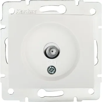 Elektrická zásuvka DOMO Anténní zásuvka typu F (SAT) - bílá