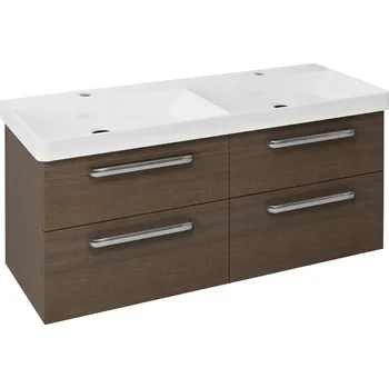 Nábytek Sapho THEIA dvojumyvadlová skříňka 116x50x44,2cm, 4xzásuvka, borovice rustik TH120-1616