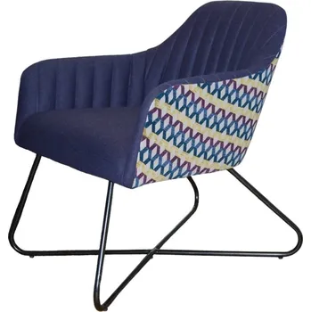 Křeslo STYLE HOME Moderní designové křeslo Kuba Materiál: Kovové nožky do tvaru "X", Potah: Látka přední a zadní strany odlišná