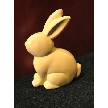 Velikonoční dekorace Velikonoční zajíček žlutý (Zajíček z porcelánu)