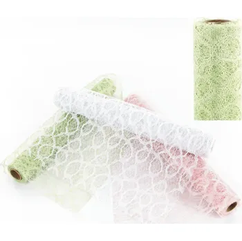 Krajka Látka imitace krajky 36cm/5m sv.zelená (710045)