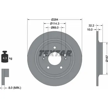 Brzdový kotouč Brzdový kotouč TEXTAR 92316303
