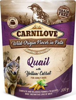 Krmivo pro psa Carnilove Dog Pouch Paté Quail and Yellow Carrot 300 g