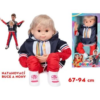 Hračka pro nejmenší Panáček 67-94cm natahovací ruce a nohy v krabičce