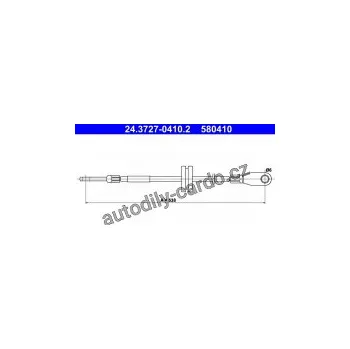 Autodíl Lanko ruční brzdy ATE 24.3727-0410 (AT 580410)
