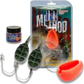 Návnadová surovina BENZAR MIX - Sada krmítek s montáží Rapid Method Set 2 x 50 g