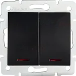 KANLUX LOGI Sdružený lustrový vypínač s LED - č. 5 - čern