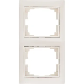 vypínač KANLUX DOMO Dvojnásobný vertikální rámeček - krémová