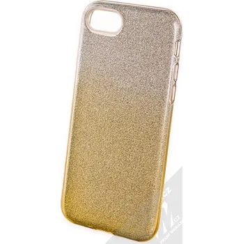 Pouzdro na mobilní telefon 1Mcz Shining Duo TPU třpytivý ochranný kryt pro Apple iPhone 7, iPhone 8, iPhone SE (2020), iPhone SE (2022) stříbrná zlatá (silver gold)