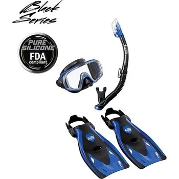 Ploutve Set maska, šnorchl a ploutve Visio, TUSA M modrá
