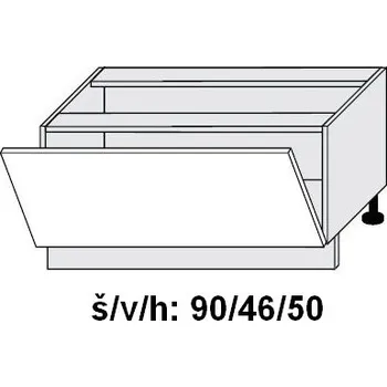 Kuchyňská skříňka Dolní skříňka s výklopemTREVISO DUB HALIFAX 90 cm