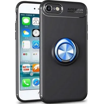 Pouzdro na mobilní telefon Kryt iPhone SE 2022 černý s modrým prstenem (obal neboli pouzdro na iPhone SE 2022)