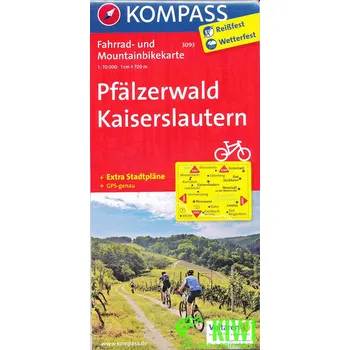 Kompass Pfalzerwald,Kaiserslautern 1:70 t. laminovaná