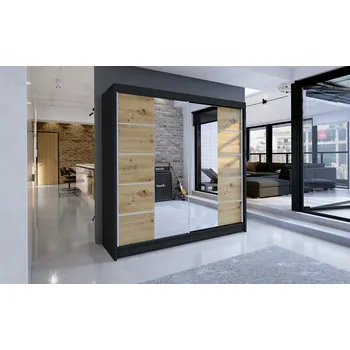 Ložnice FALCO Skříň Taisa V 180 černá/artisan