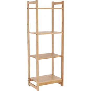 regál Kondela 4-poličkový regál, přírodní bambus, IMPEROR TYP 2 100,3 x 35 x 25 cm