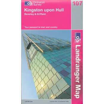 Ordnance Survay vydavatelství mapa Kingston upon Hull 1:25 t. laminovaná