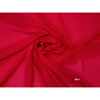 Šifon jemný jednobarevný Barva: Red