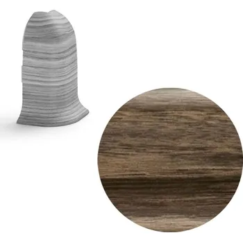 soklová lišta NOVÁK Vnější roh k soklové liště PVC vlašský ořech 56x23, 1 ks NGTZ44