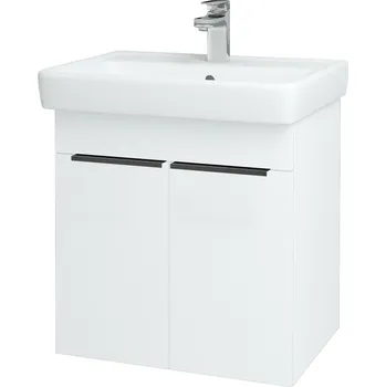 Koupelnový nábytek DŘEVOJAS skříňka s umyvadlem Q DVEŘOVÉ SZD2 60 Barevné provedení: L01 Bílá vysoký lesk + při platbě převodem sleva