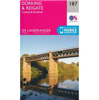 Ordnance Survay vydavatelství mapa Dorking, Reigate, Crawley, Horsham 1:50 t.