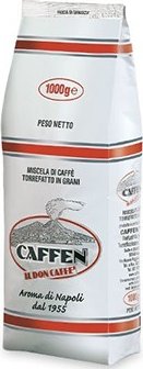 Caffen káva zrnková White Bar Vesuvio 70% Arabica 1000 g (Zrnková káva Caffen White Bar Vesuvio 70% Arabica, 30% Robusta.)