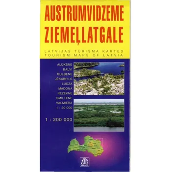 Jana Seta vydavatelství mapa Latvia 5 - Lotyšsko severovýchod 1:200 t. Austrumvidzeme
