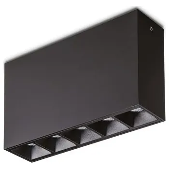 Ideal Lux 244884 LED přisazené stropní svítidlo Lika 1x12,5W | 1100lm | 3000K - černá + sada - Trio LED žárovka 2x10W | E27 | 3000K | 806lm