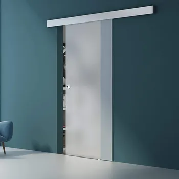 Interiérové dveře Amalfi Satinato skleněné posuvné dveře 775x2050 mm s mušlí