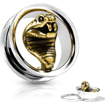 Piercing Piercingate Tunel do ucha - kobra PTP00284 - Průměr Tunely, plugy, roztahováky: 12 mm