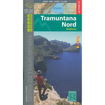 Editorial Alpina mapa Mallorca Tramuntana nord (Mallorca) 1:25 t.