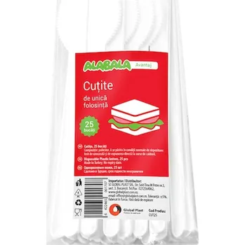 Jednorázové nádobí Nůž plast jednorázový 25ks ALABALA