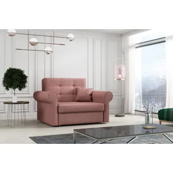 Obývací stěna FALCO Rozkládací křeslo Vivian Silver I růžová