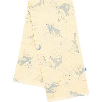 látková plena Bavlněná plena s potiskem New Baby žlutá s vílou