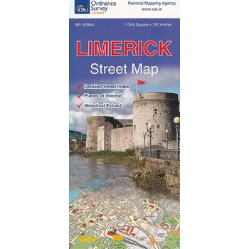 Ordnance Survay vydavatelství plán Limerick 1:13 t.