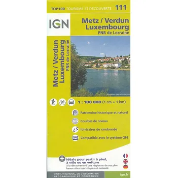 IGN mapa Metz,Verdun,Luxembourg 1:100 t.