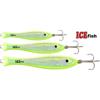 Nástraha ICE Fish pilker 3D fluo-stříbrný hmotnost: 100 g