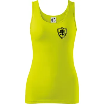 Český lev erb na prsu a na zádech - Dámské tílko - XS ( Limetková )