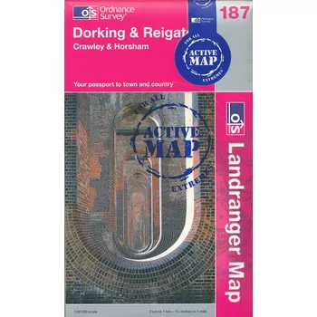 Ordnance Survay vydavatelství mapa Dorking,Reigate 1:50 t. laminovaná