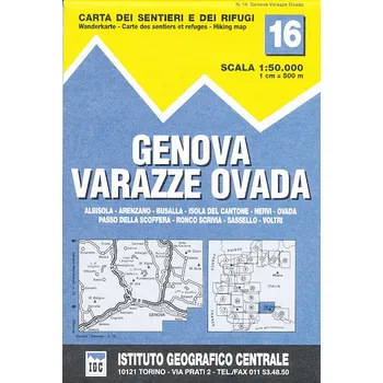Geocenter/Bertelsmann distribuce mapa Genova Varazze Ovada 1:50 t. IGC č.16 (Janov)