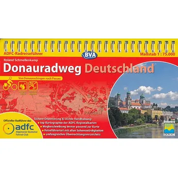 ADFC cykloprůvodce Donauradweg 1:75 t. Donaueschingen-Passau německy