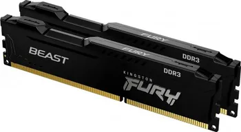 Operační paměť Kingston Fury Beast Black 16 GB (2x 8 GB) DDR3 1866 MHz (KF318C10BBK2/16)