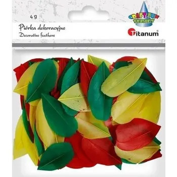 Set školních potřeb Piórka płatki 4g czerwone, zielone, żółte