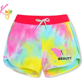 Dívčí kraťasy Dívčí kraťasy - KUGO TM7222, tyrkysová/ růžová/ žlutá Barva: Mix barev, Velikost: 164