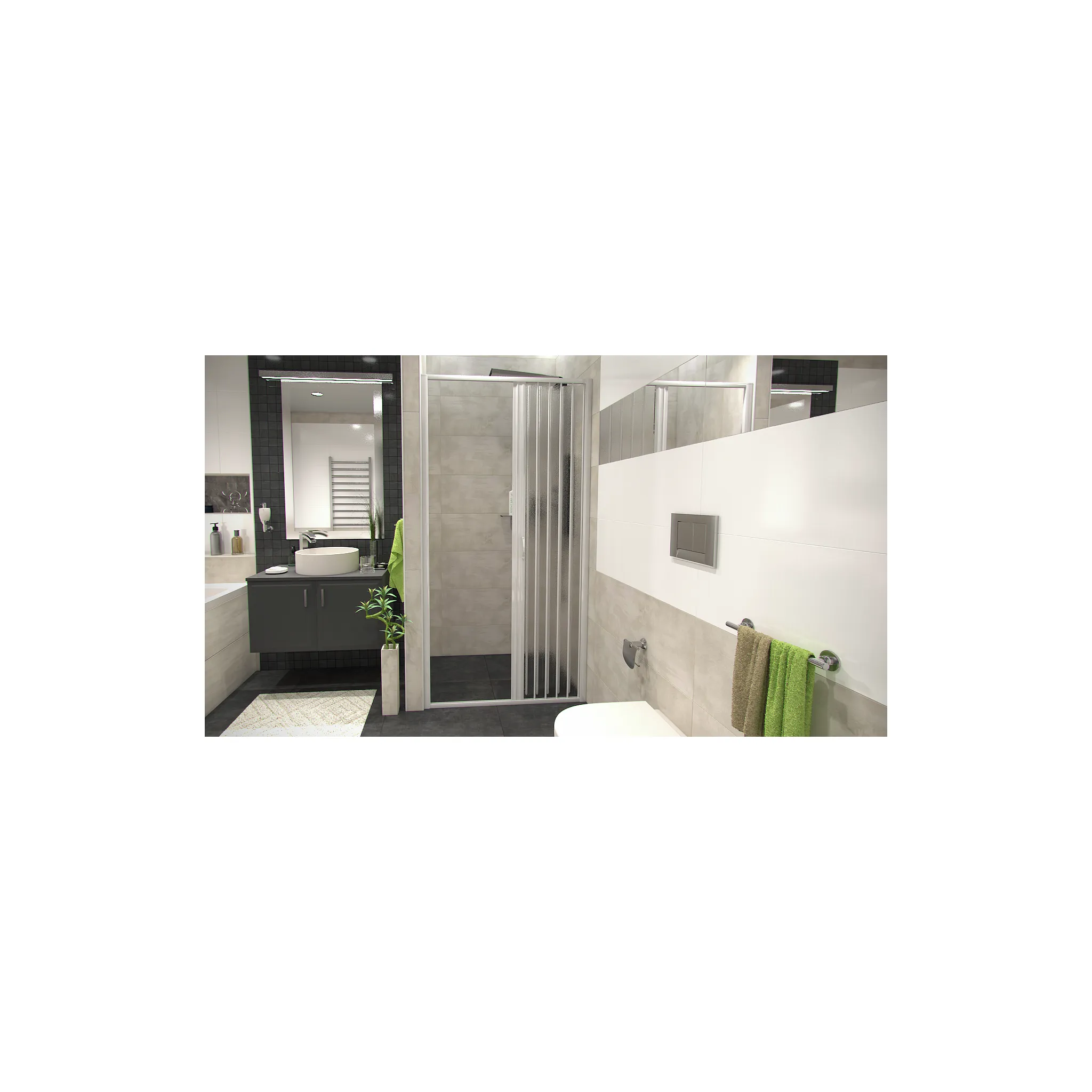 Fotografie 2 - Sprchové dveře WellMall Grenoble 110-80 dveře bílé