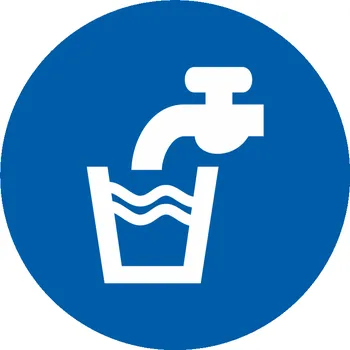 Značení Pitná voda samolepící vinylová fólie 100 x 100 mm