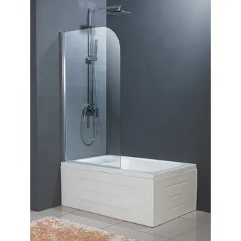 Vanová zástěna EVORA 80x130 cm (chrom, čiré) BCEVOR80CC