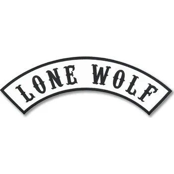 Nášivka Moto nášivka Lone Wolf Rocker white XXL na záda