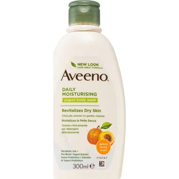 Koupelová kosmetika Aveeno Daily Moisturising Yoghurt body wash vyživující sprchový gel Apricot & Yoghurt 300 ml
