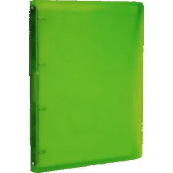 KARTON P+P Kroužkový záznamník A4, PP NEO COLORI, 4 kroužky, náplň 70 listů - zelená