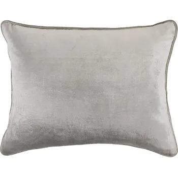 Dekorativní polštářek Obdélníkový šedý sametový polštář Grey - 35*45*10cm